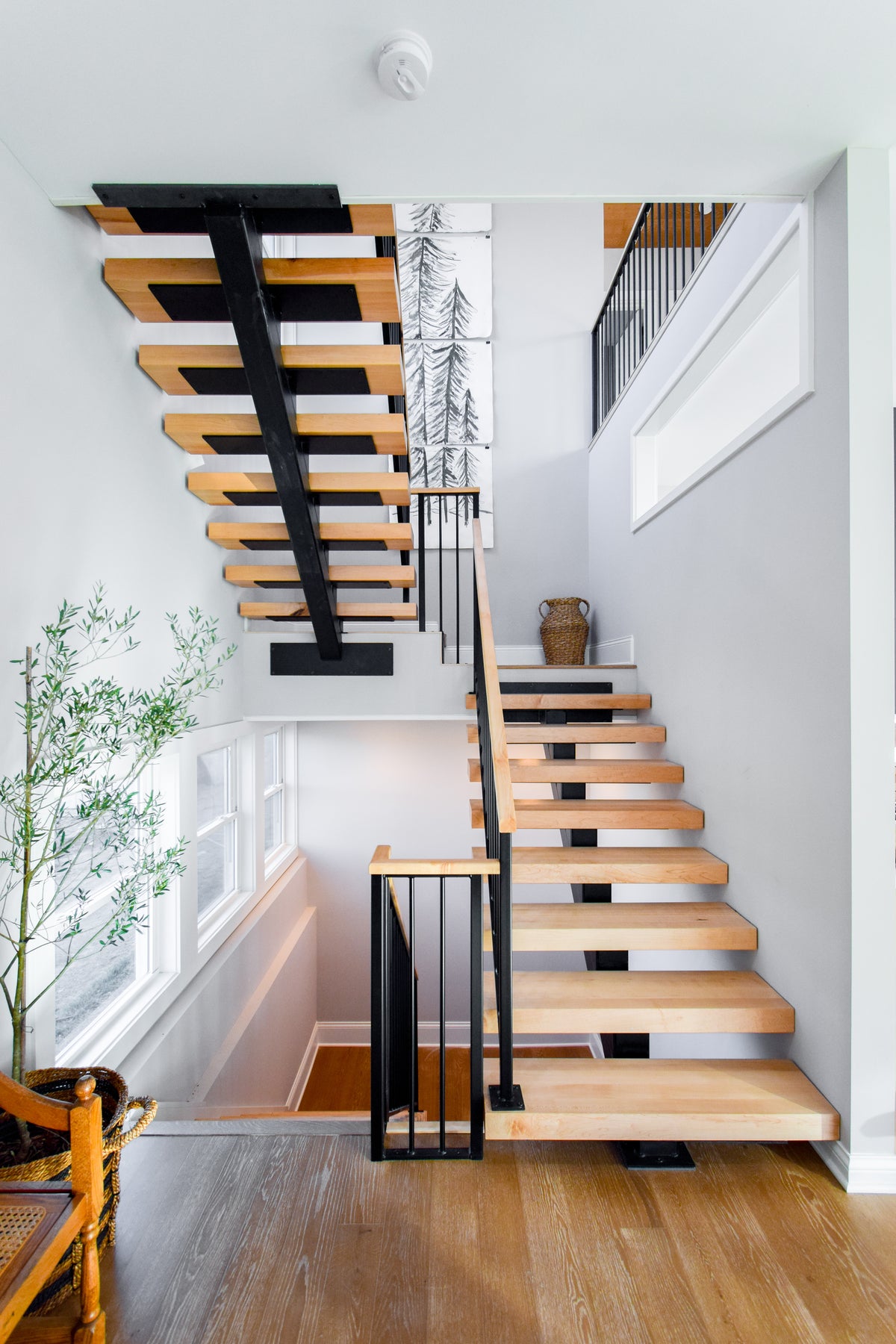 Iron Timbers Custom Floating Stair System