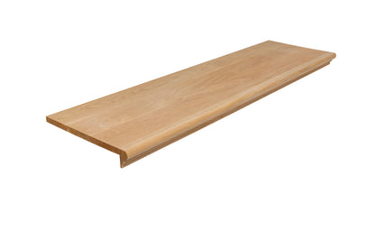 Retrofit stair tread, white oak, traditional design by Whitewater Forest Products